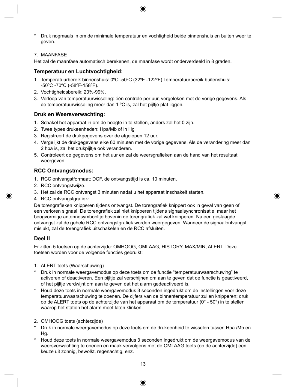 Konig Electronic Wireless weather station User Manual | Page 13 / 42