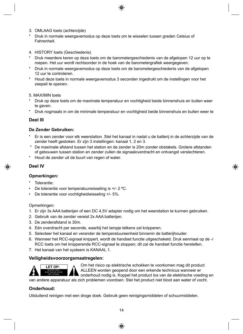 Italiano | Konig Electronic Wireless weather station User Manual | Page 14 / 42