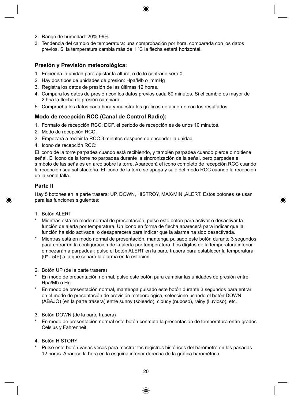 Konig Electronic Wireless weather station User Manual | Page 20 / 42