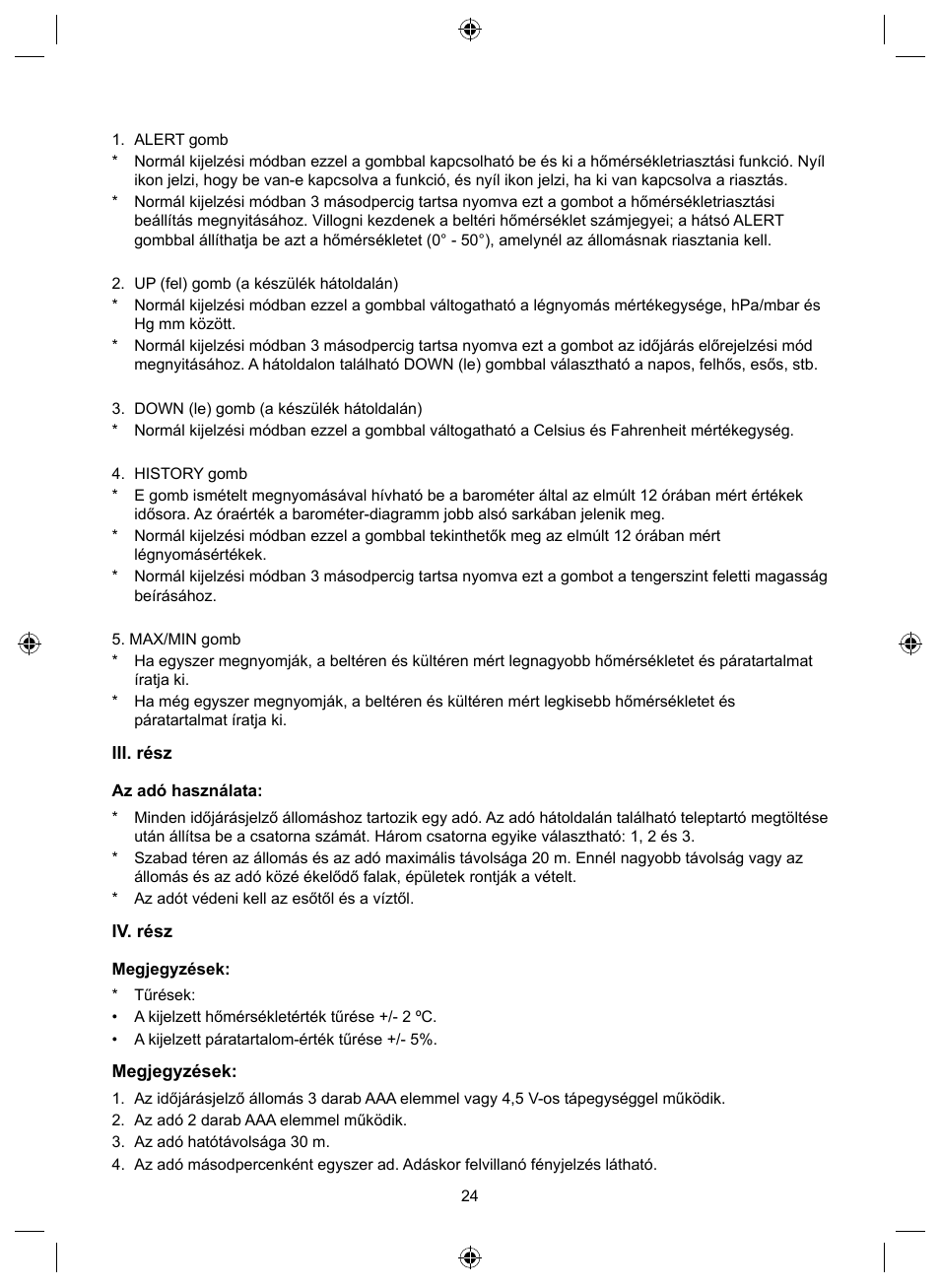 Suomi | Konig Electronic Wireless weather station User Manual | Page 24 / 42