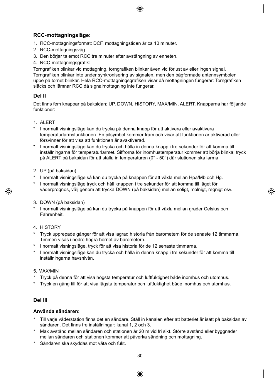 Konig Electronic Wireless weather station User Manual | Page 30 / 42