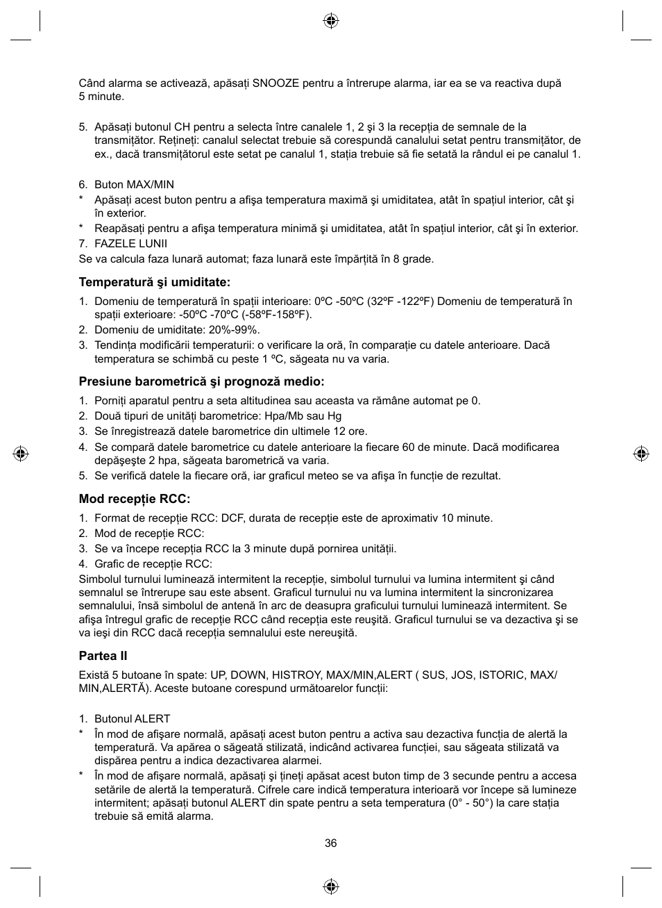 Konig Electronic Wireless weather station User Manual | Page 36 / 42