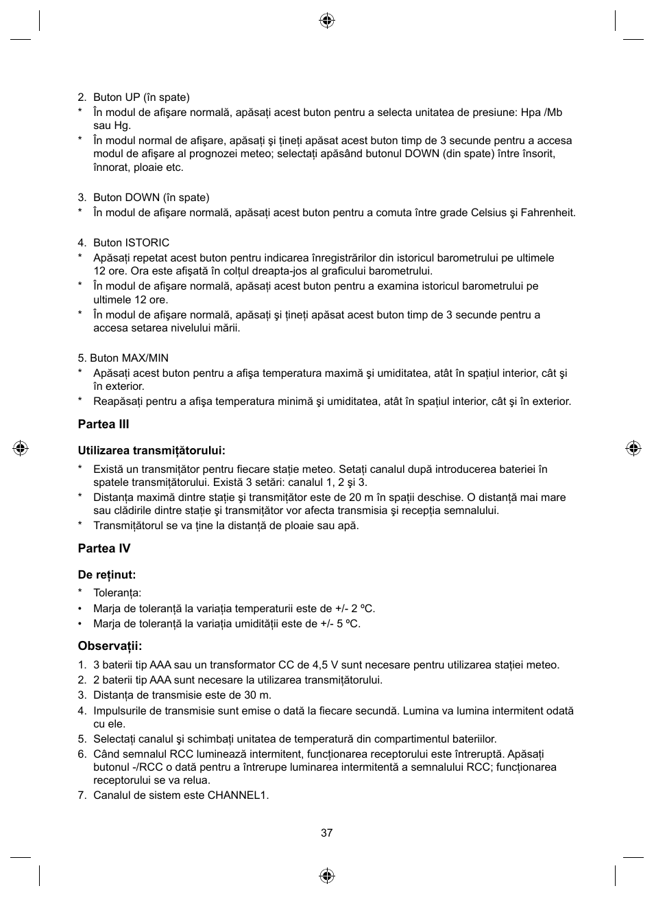 Konig Electronic Wireless weather station User Manual | Page 37 / 42