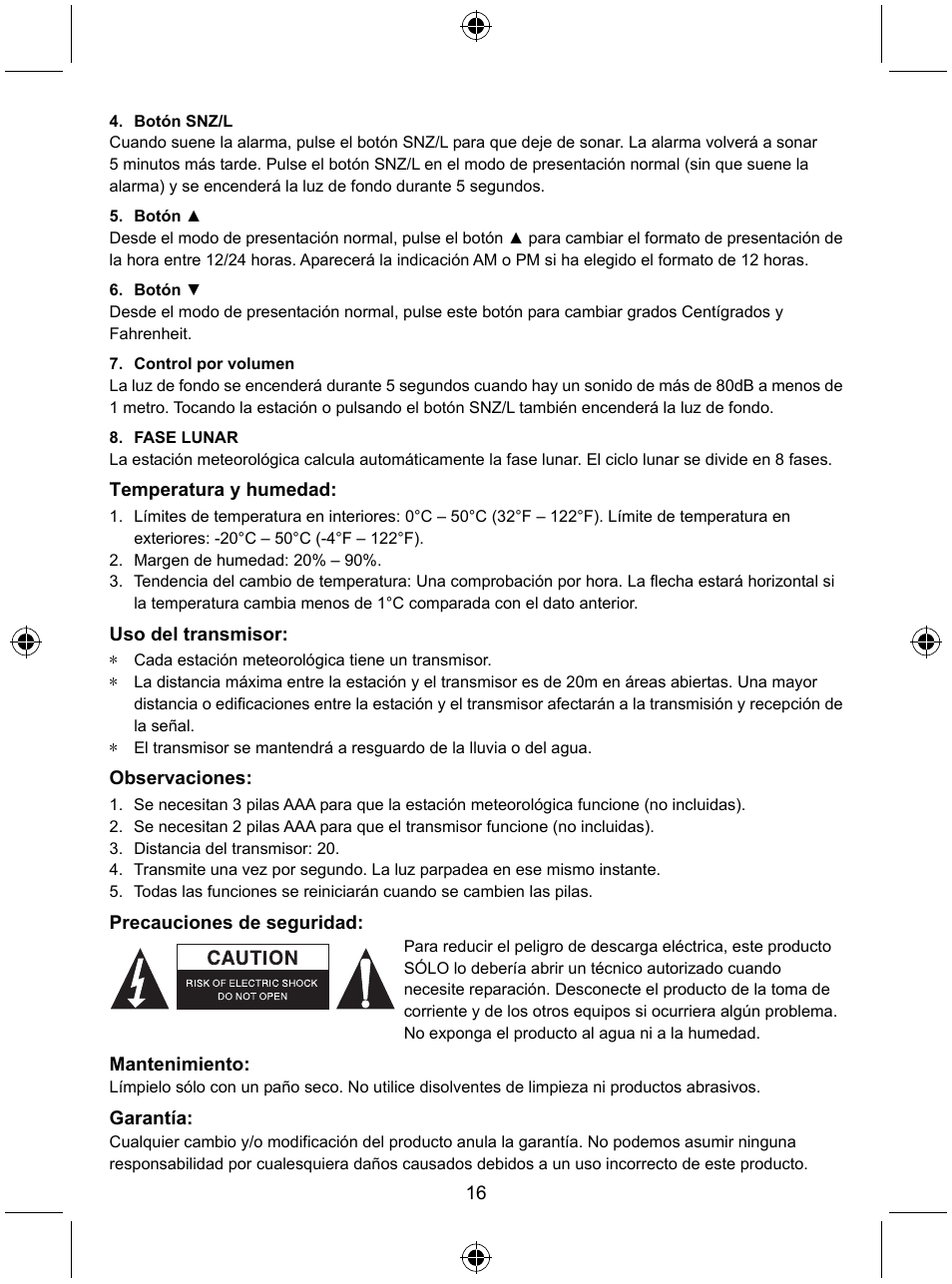 Konig Electronic Wireless weather station User Manual | Page 16 / 41