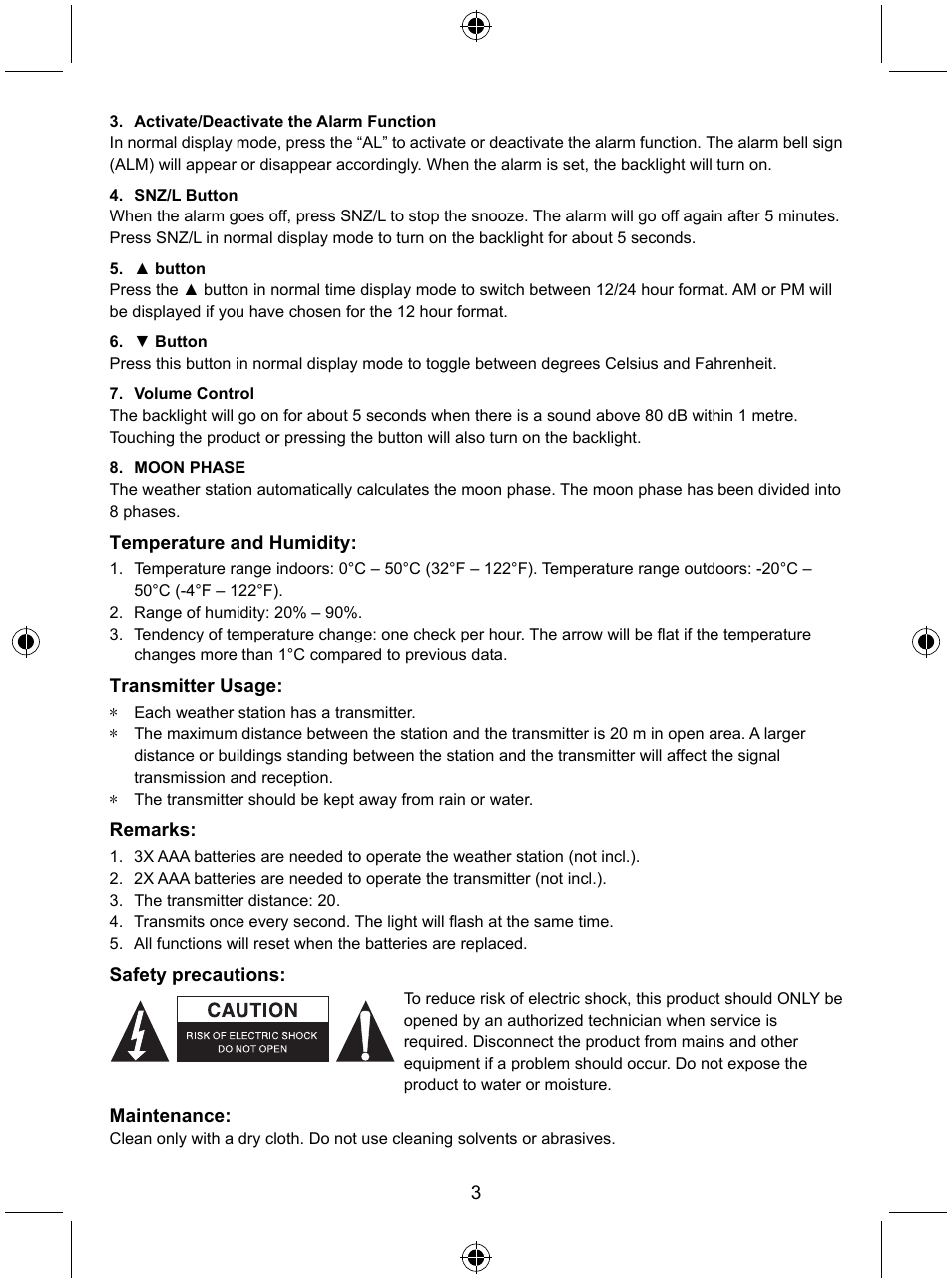 Konig Electronic Wireless weather station User Manual | Page 3 / 41