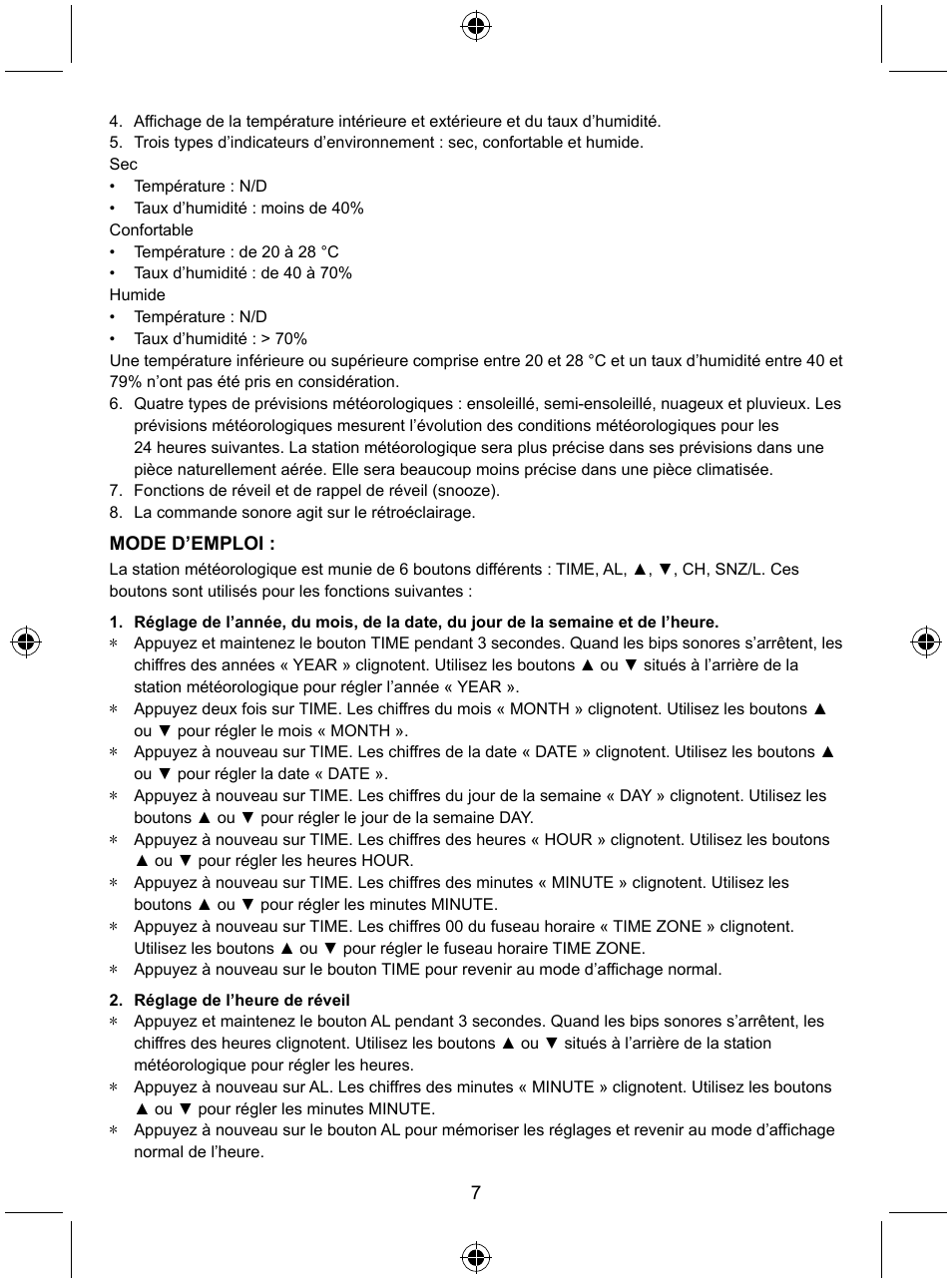 Konig Electronic Wireless weather station User Manual | Page 7 / 41