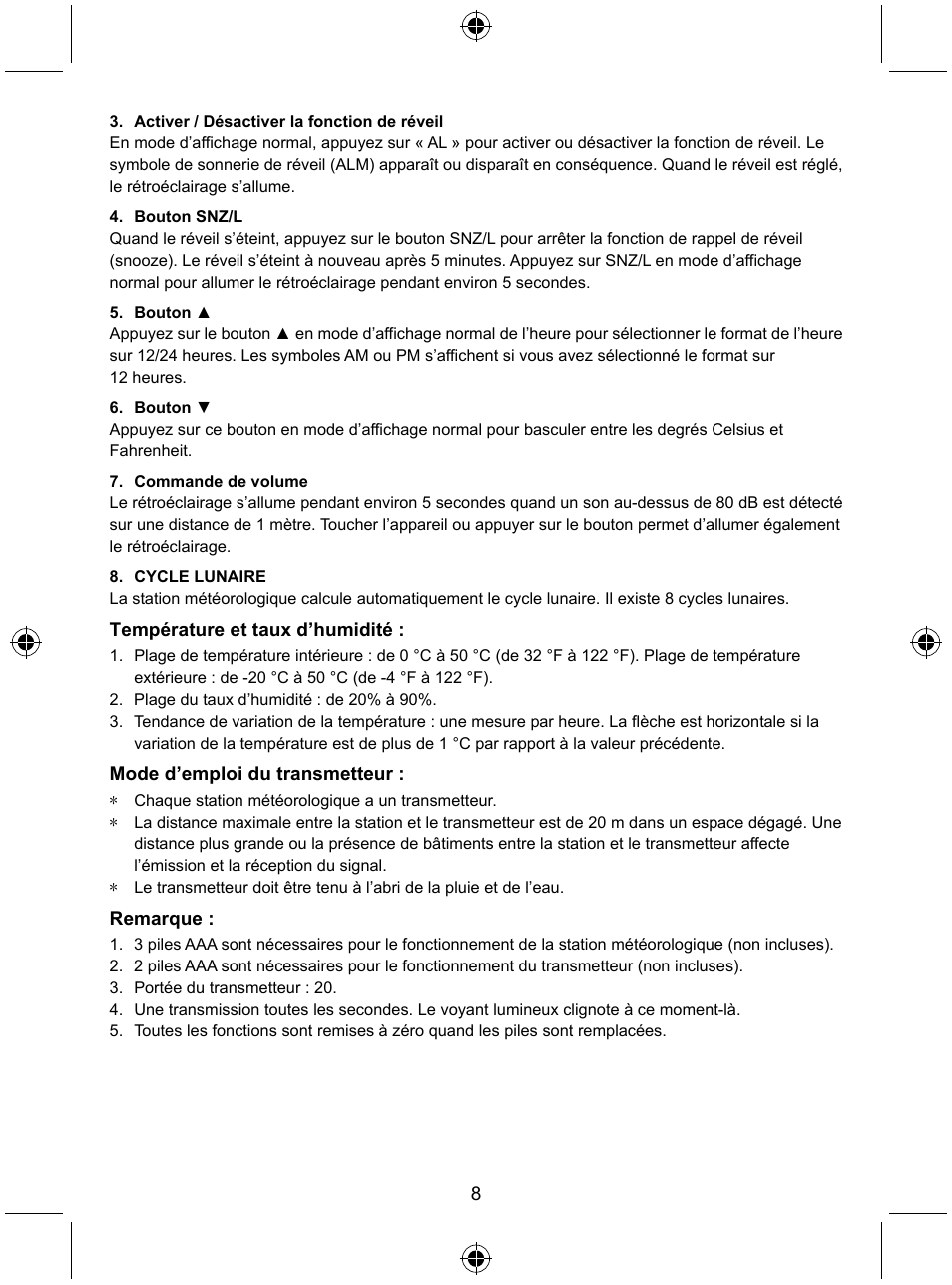 Konig Electronic Wireless weather station User Manual | Page 8 / 41