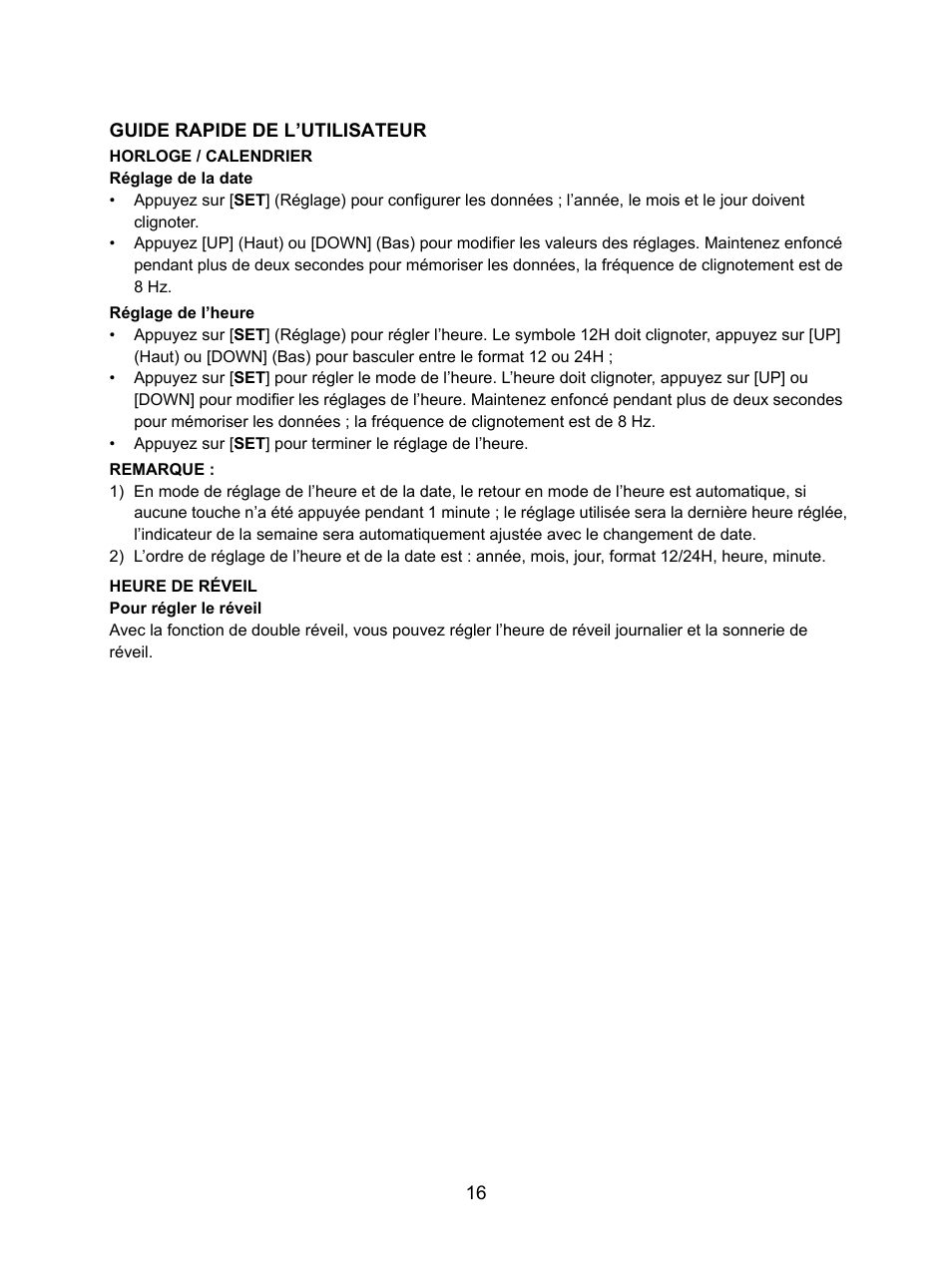 Konig Electronic Weather station with radio and outside sensor User Manual | Page 16 / 87