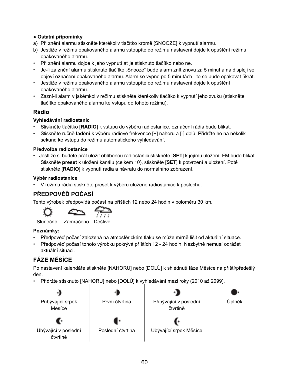 Konig Electronic Weather station with radio and outside sensor User Manual | Page 60 / 87