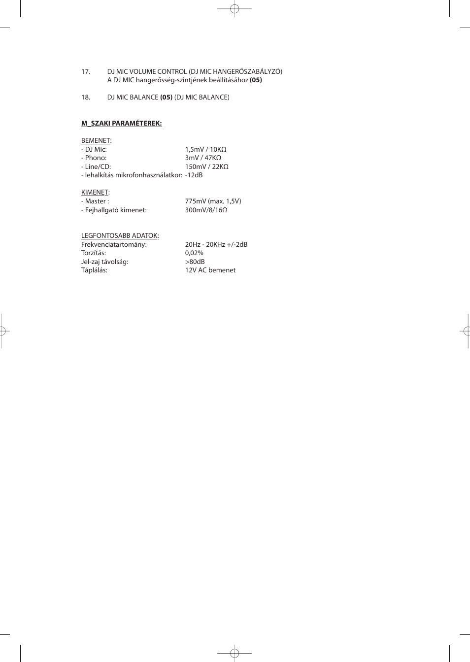 Konig Electronic 3-channel DJ mixer User Manual | Page 16 / 22