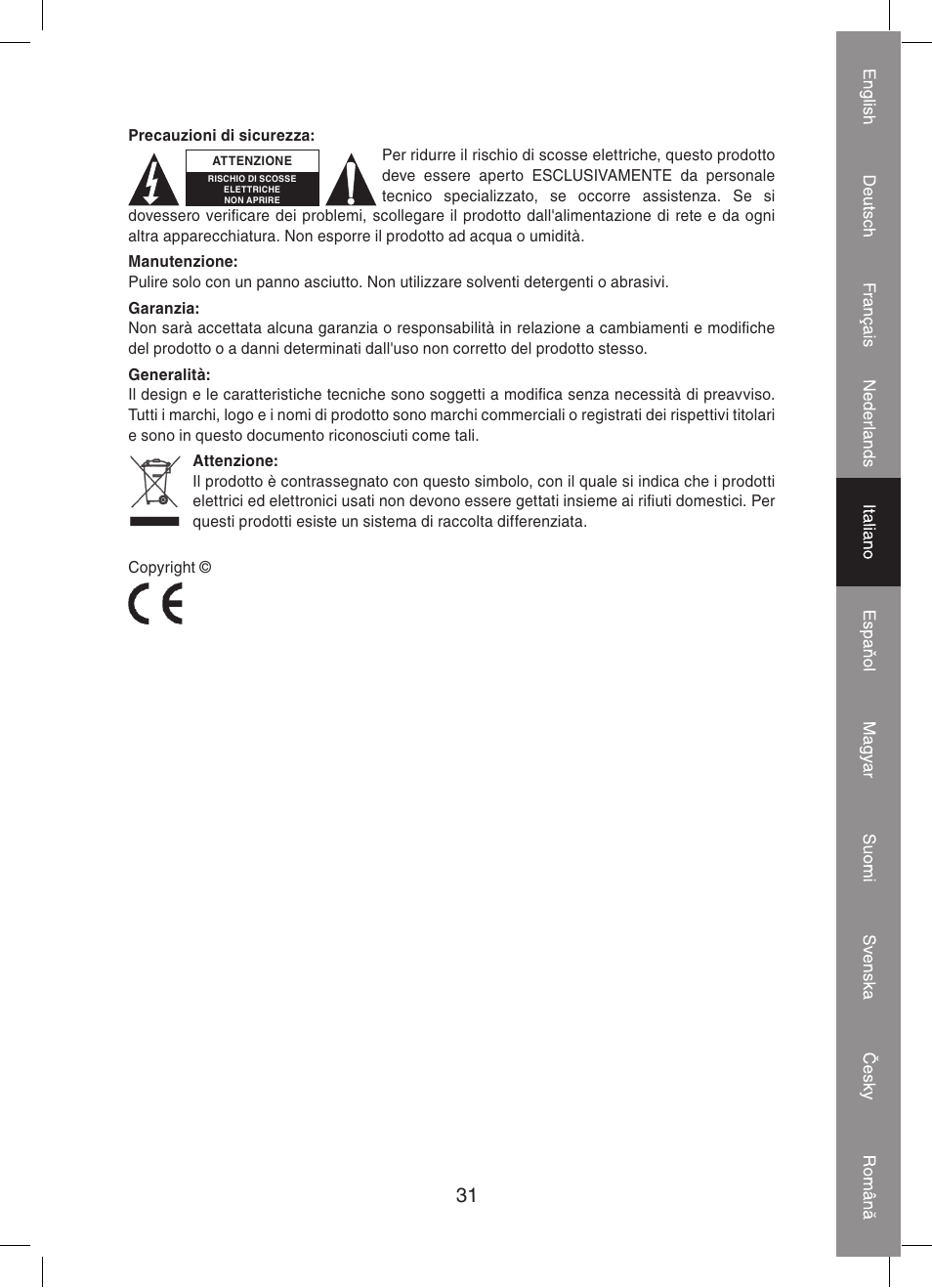 Konig Electronic PA amplifier 2x 300 W User Manual | Page 31 / 68