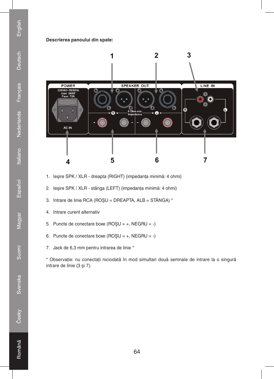 Konig Electronic PA amplifier 2x 300 W User Manual | Page 64 / 68