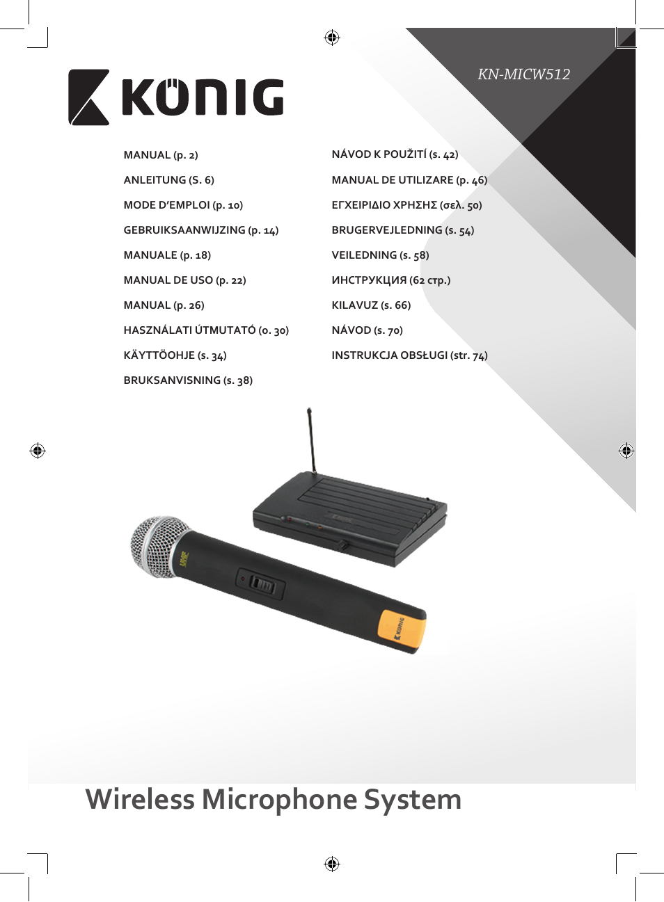 Konig Electronic Wireless microphone system User Manual | 77 pages