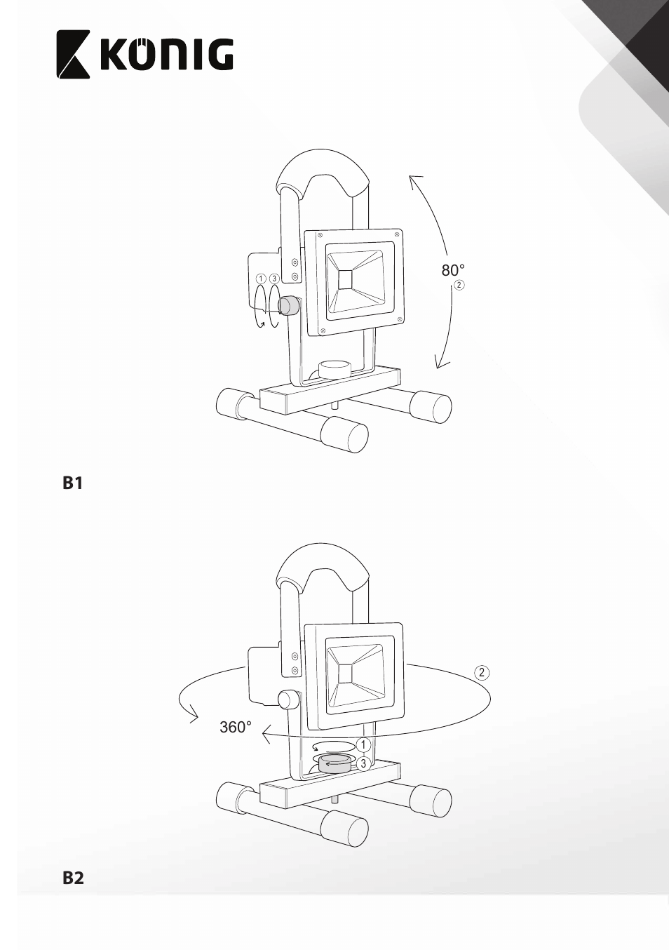 B2 b1 | Konig Electronic COB Mobile LED Floodlight 10 W 700 Lumen UK plug User Manual | Page 3 / 44