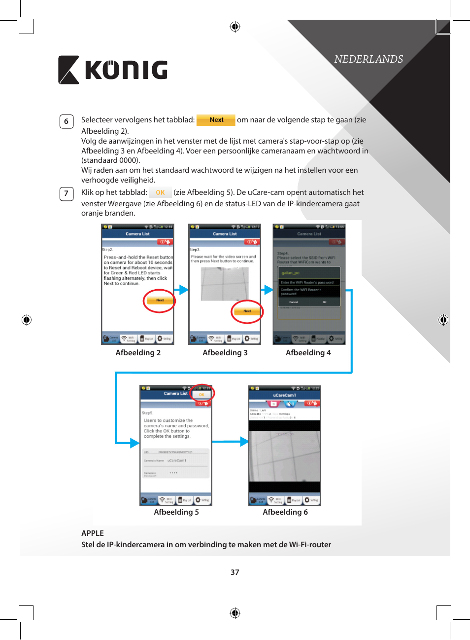 Nederlands | Konig Electronic IP baby and child monitor User Manual | Page 37 / 200