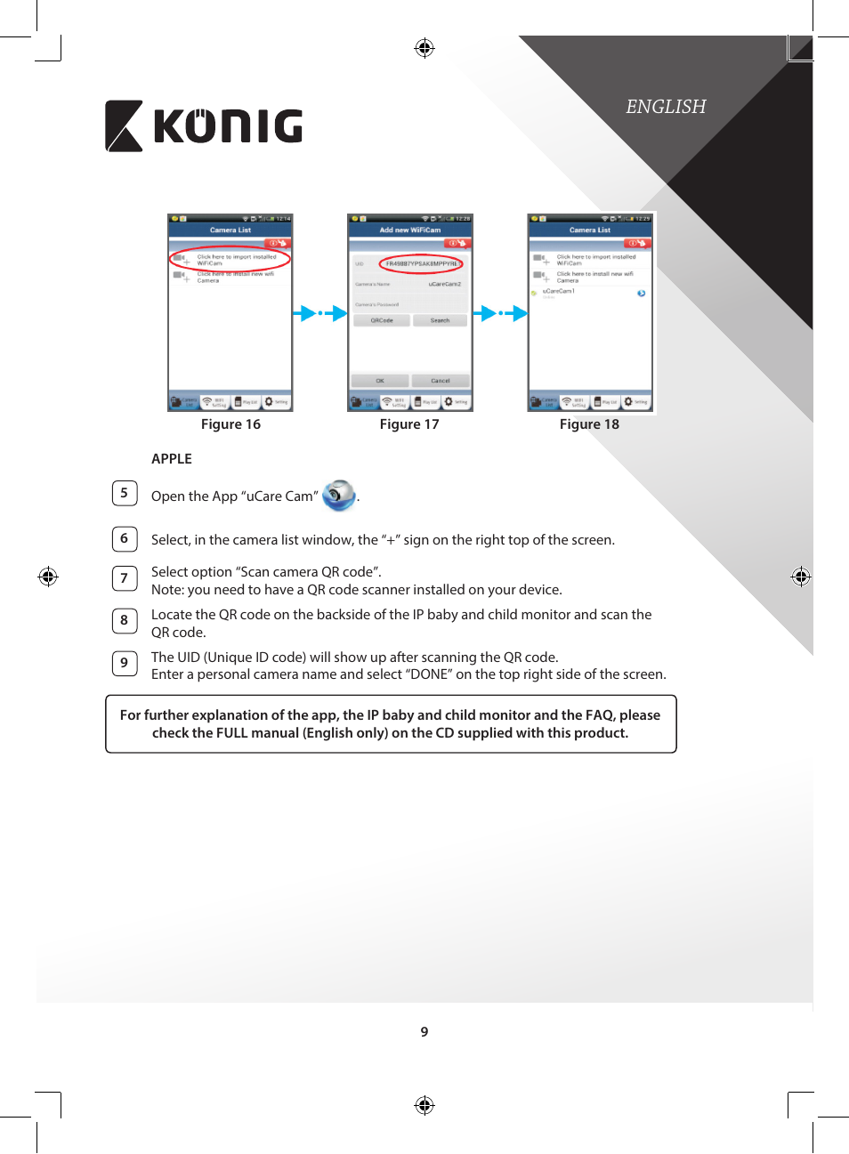 English | Konig Electronic IP baby and child monitor User Manual | Page 9 / 200