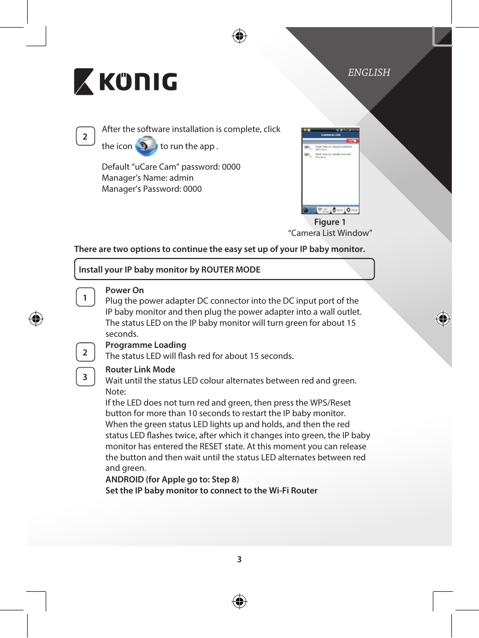 Konig Electronic IP baby monitor User Manual | Page 3 / 199