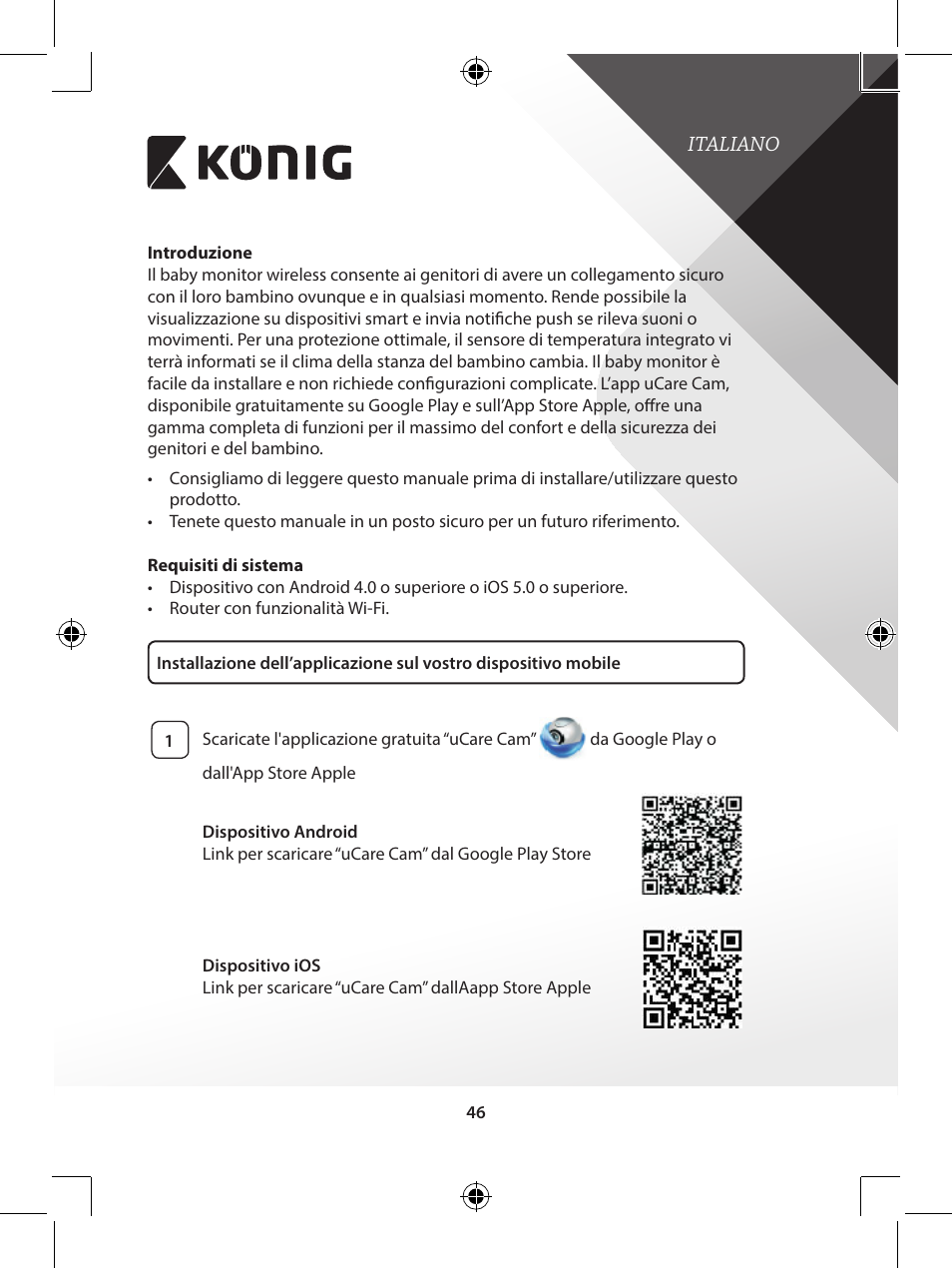 Konig Electronic IP baby monitor User Manual | Page 46 / 199