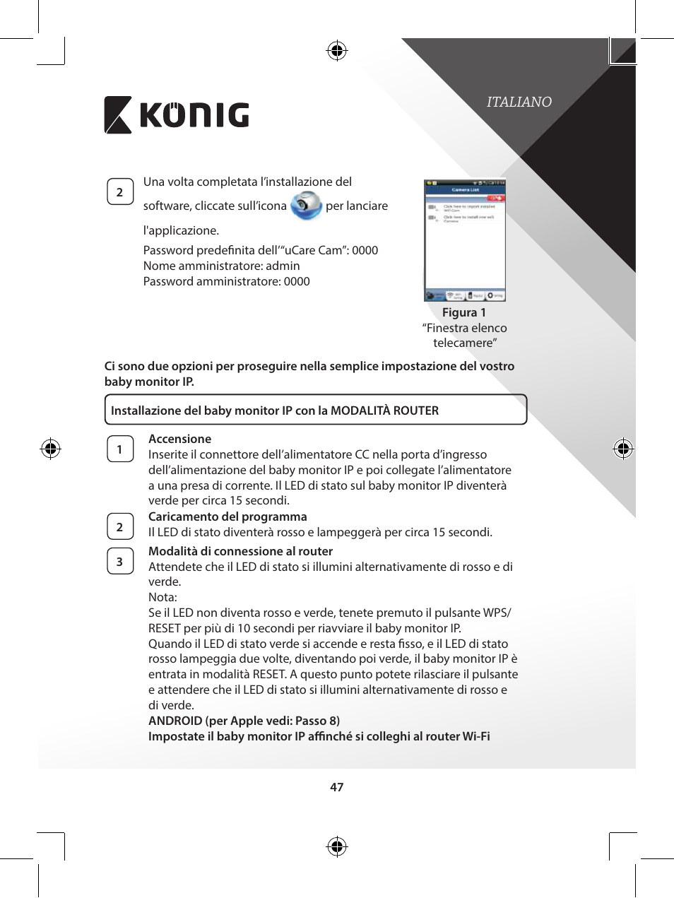 Konig Electronic IP baby monitor User Manual | Page 47 / 199