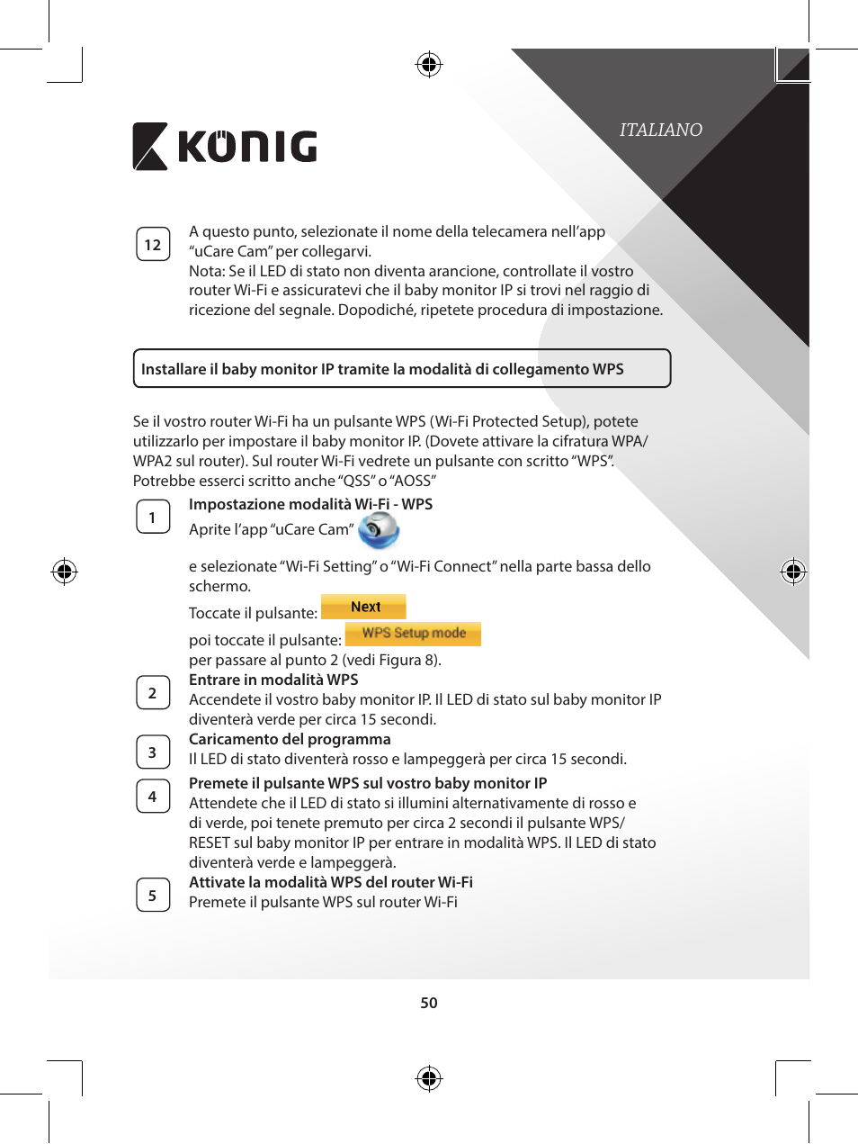 Konig Electronic IP baby monitor User Manual | Page 50 / 199
