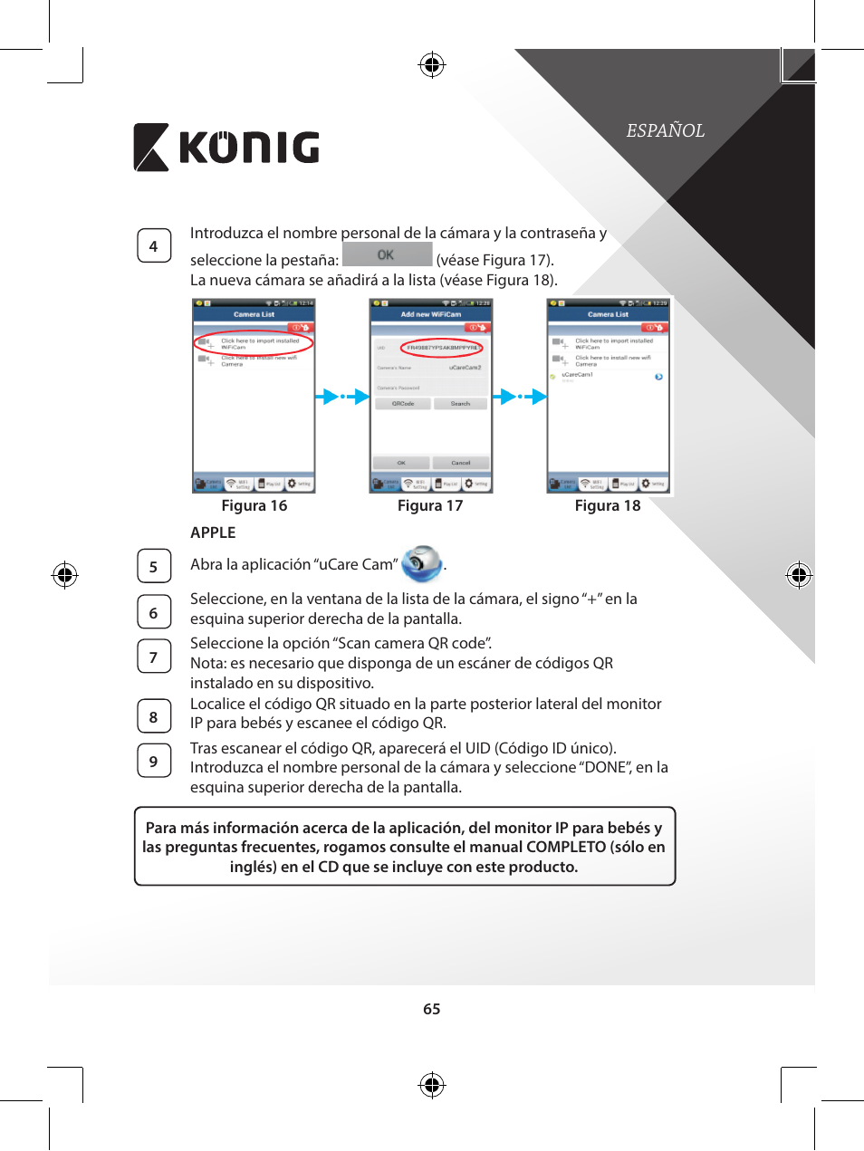 Konig Electronic IP baby monitor User Manual | Page 65 / 199