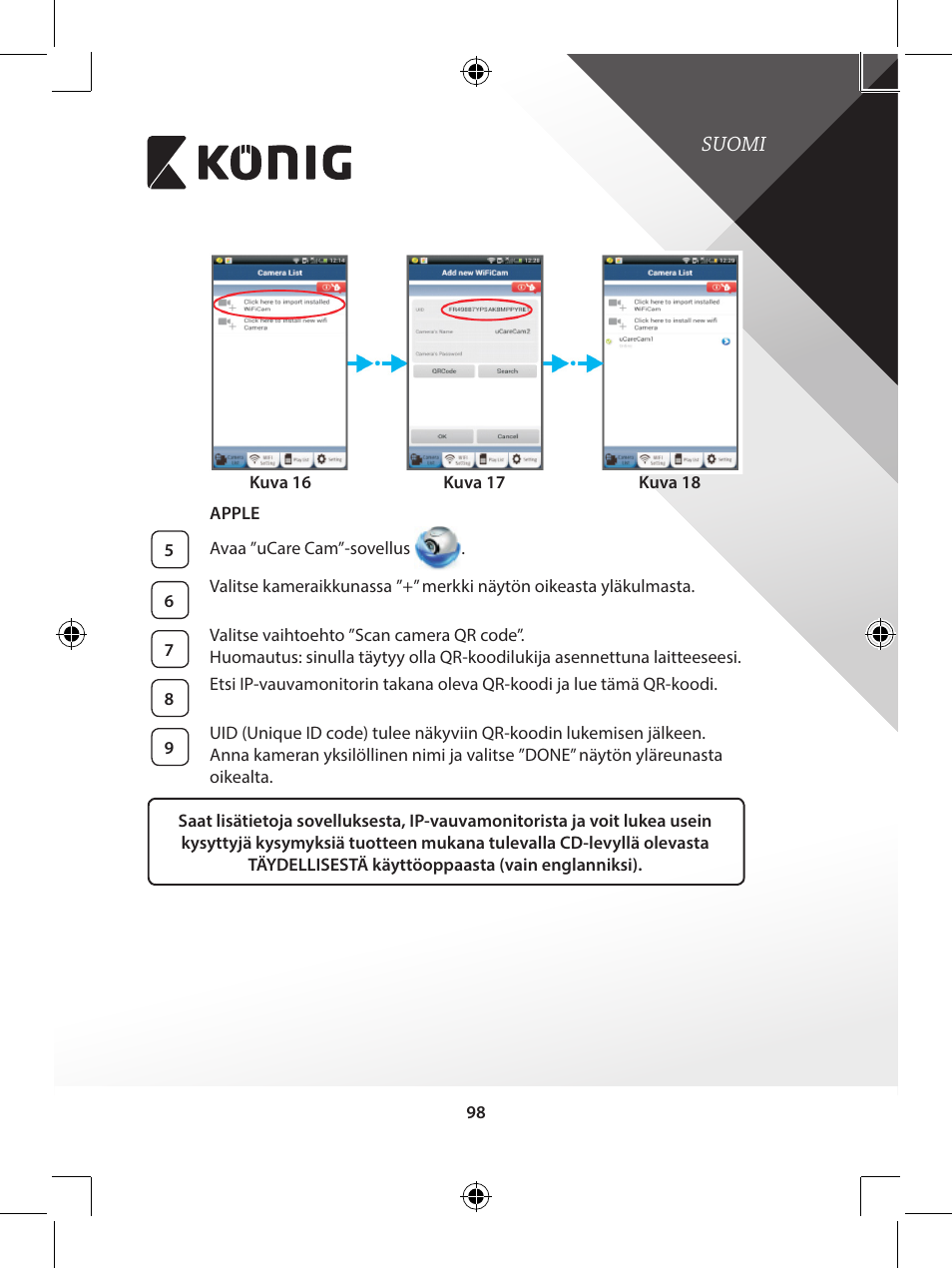 Konig Electronic IP baby monitor User Manual | Page 98 / 199