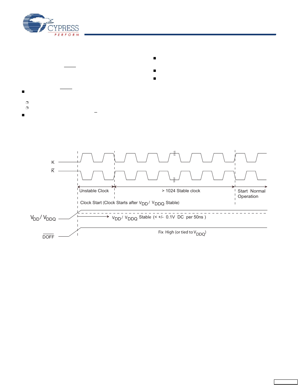Power up sequence in qdr-ii sram, Power up sequence, Dll constraints | Power up waveforms | Cypress CY7C1410JV18 User Manual | Page 19 / 26