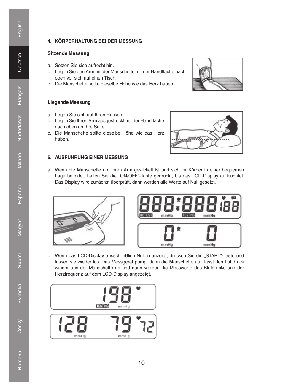 Konig Electronic Automatic blood pressure monitor User Manual | Page 10 / 68