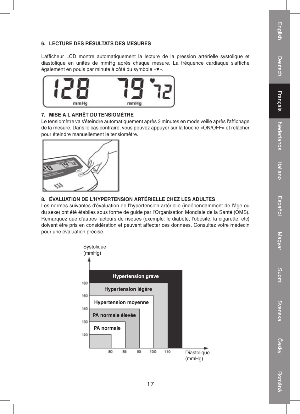 Konig Electronic Automatic blood pressure monitor User Manual | Page 17 / 68