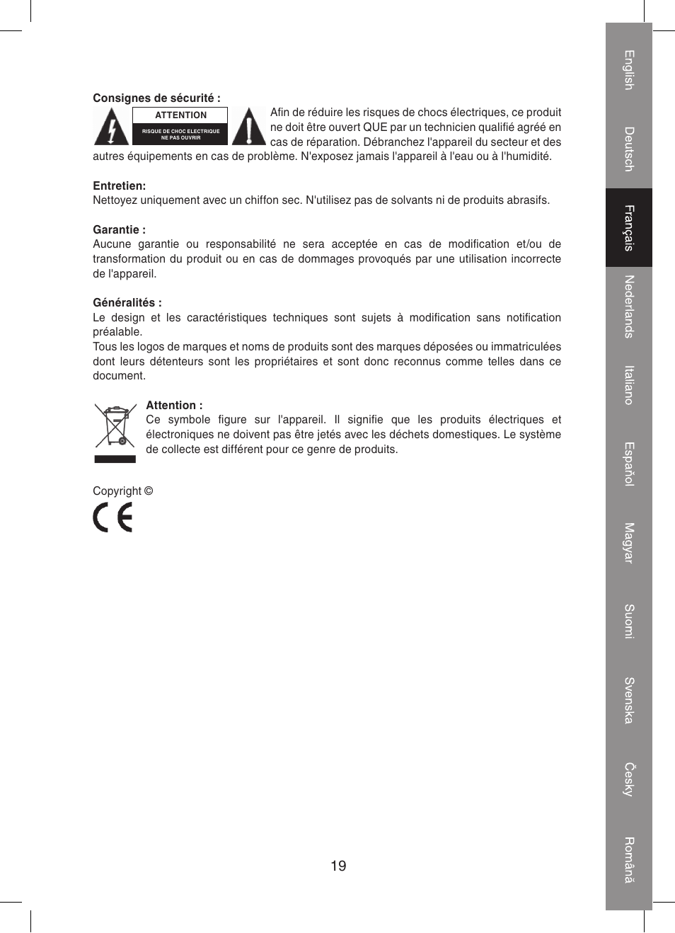 Konig Electronic Automatic blood pressure monitor User Manual | Page 19 / 68