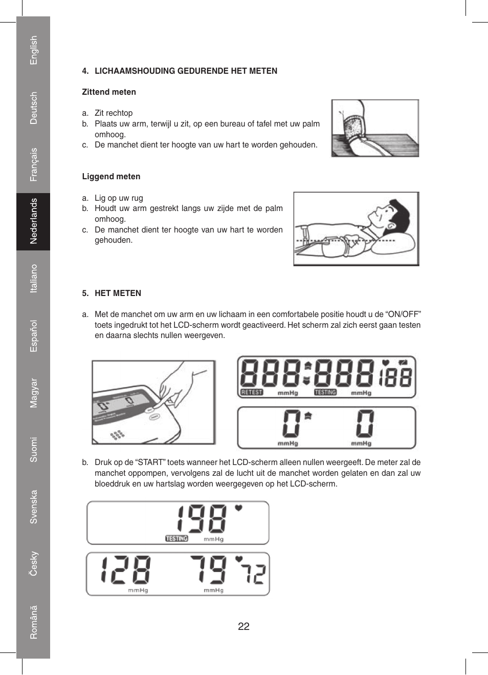 Konig Electronic Automatic blood pressure monitor User Manual | Page 22 / 68