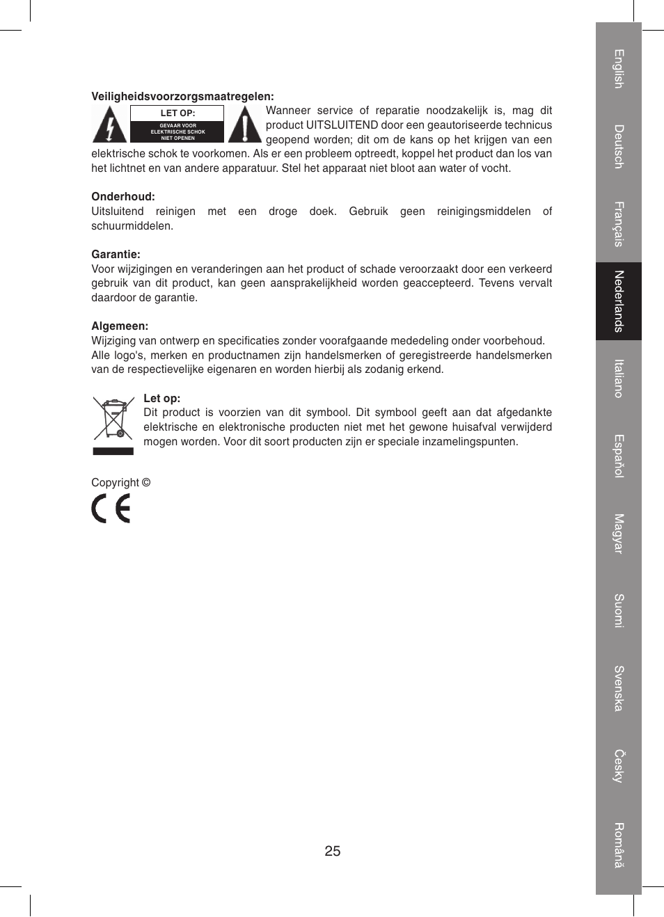 Konig Electronic Automatic blood pressure monitor User Manual | Page 25 / 68