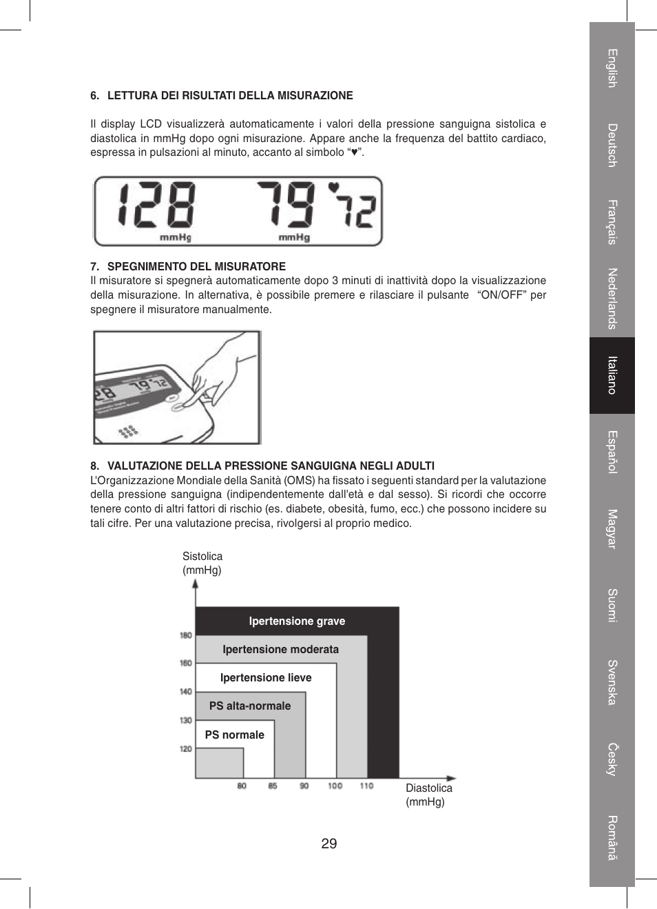 Konig Electronic Automatic blood pressure monitor User Manual | Page 29 / 68