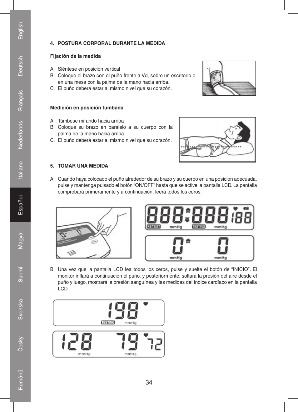 Konig Electronic Automatic blood pressure monitor User Manual | Page 34 / 68