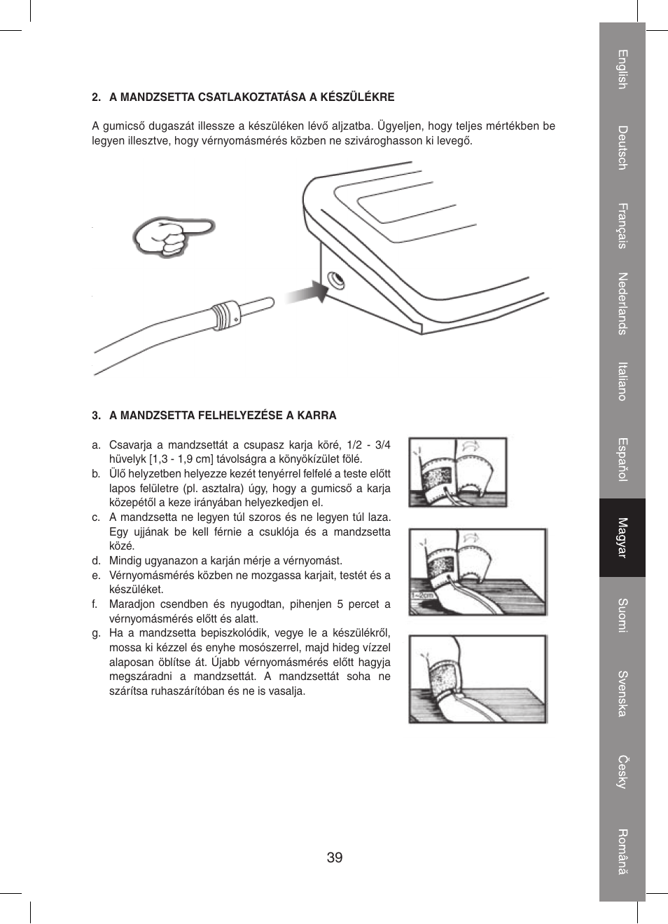 Konig Electronic Automatic blood pressure monitor User Manual | Page 39 / 68