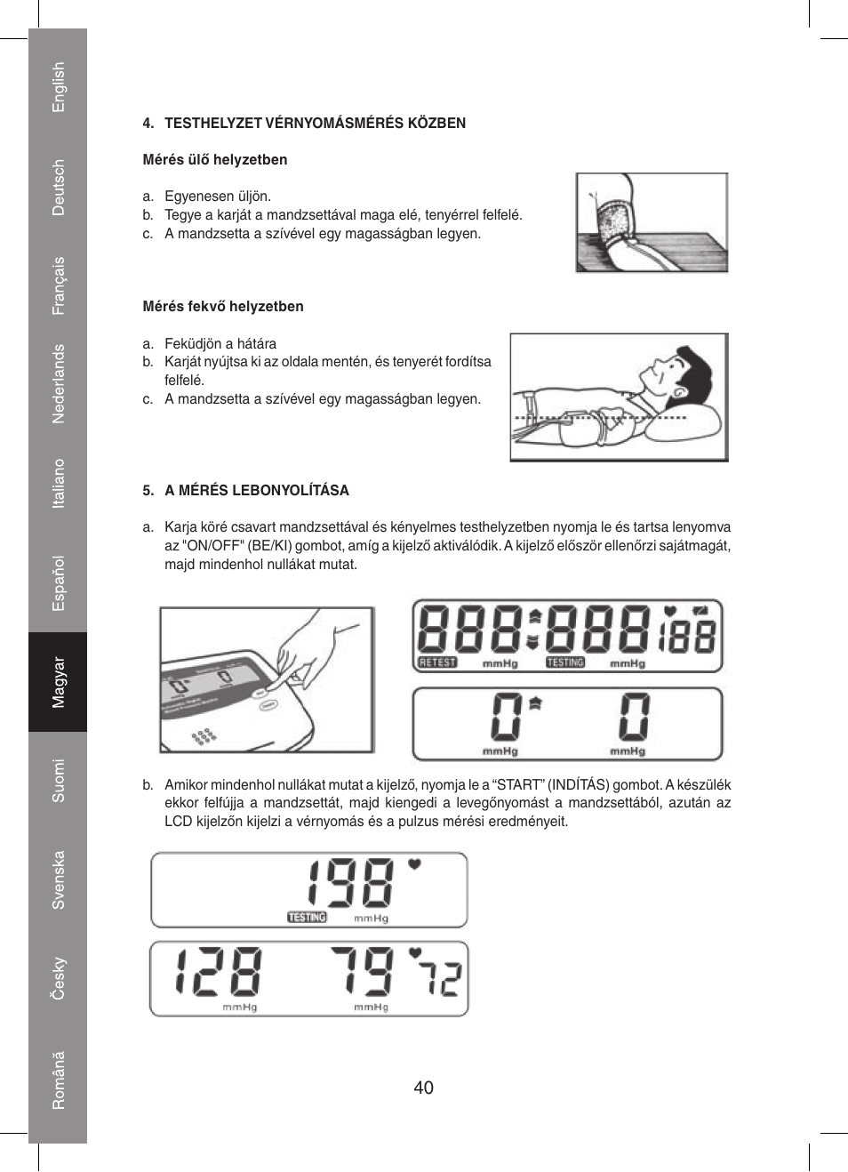 Konig Electronic Automatic blood pressure monitor User Manual | Page 40 / 68