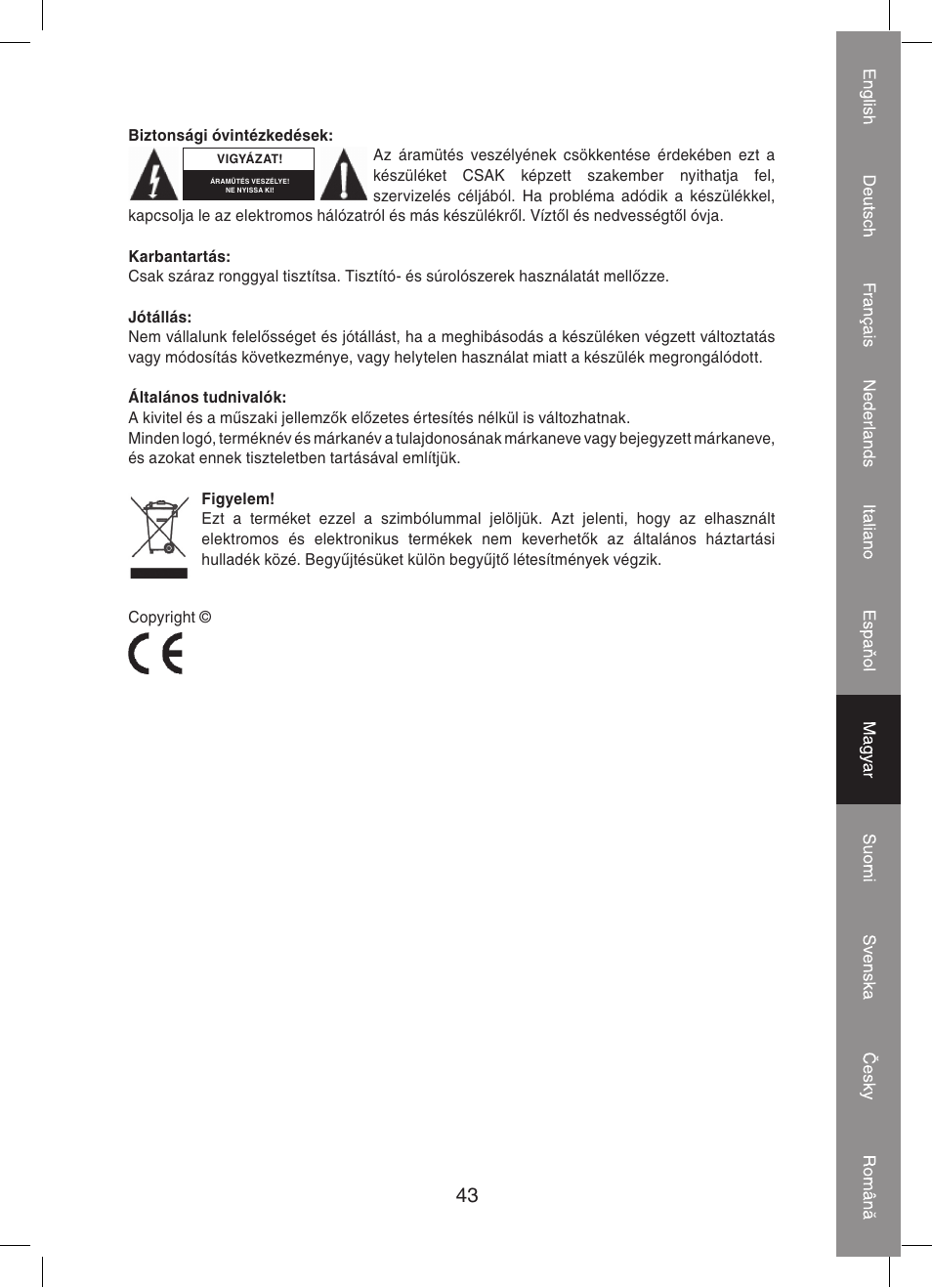 Konig Electronic Automatic blood pressure monitor User Manual | Page 43 / 68