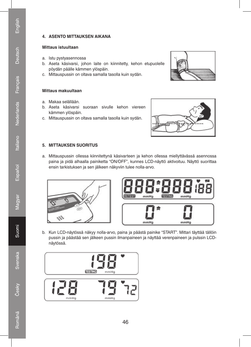 Konig Electronic Automatic blood pressure monitor User Manual | Page 46 / 68