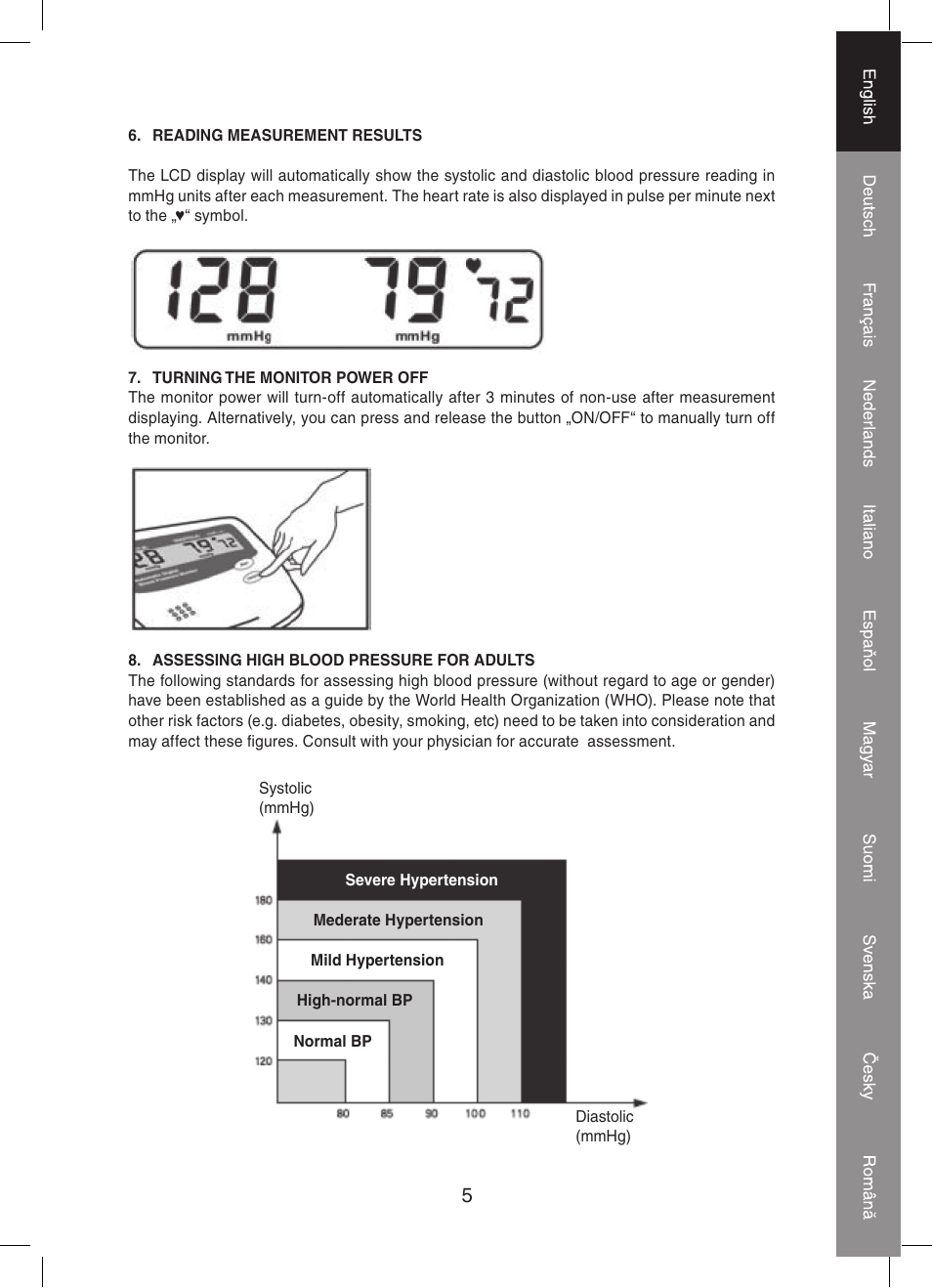 Konig Electronic Automatic blood pressure monitor User Manual | Page 5 / 68