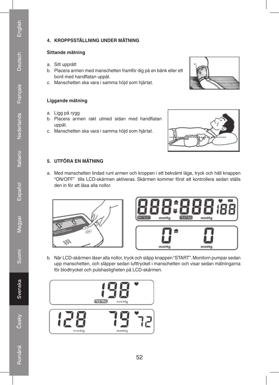 Konig Electronic Automatic blood pressure monitor User Manual | Page 52 / 68