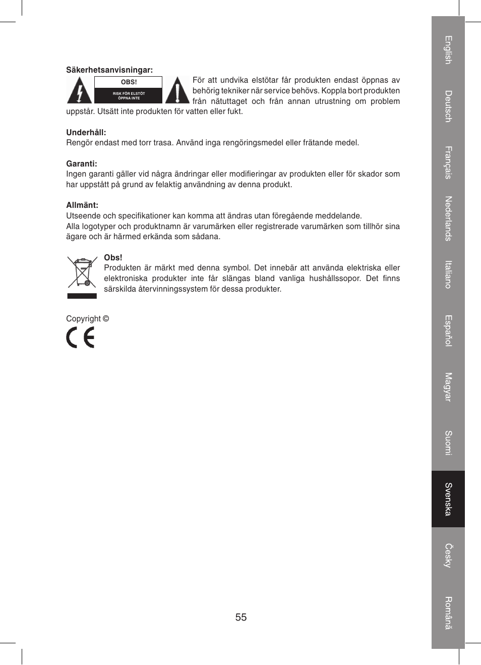 Konig Electronic Automatic blood pressure monitor User Manual | Page 55 / 68