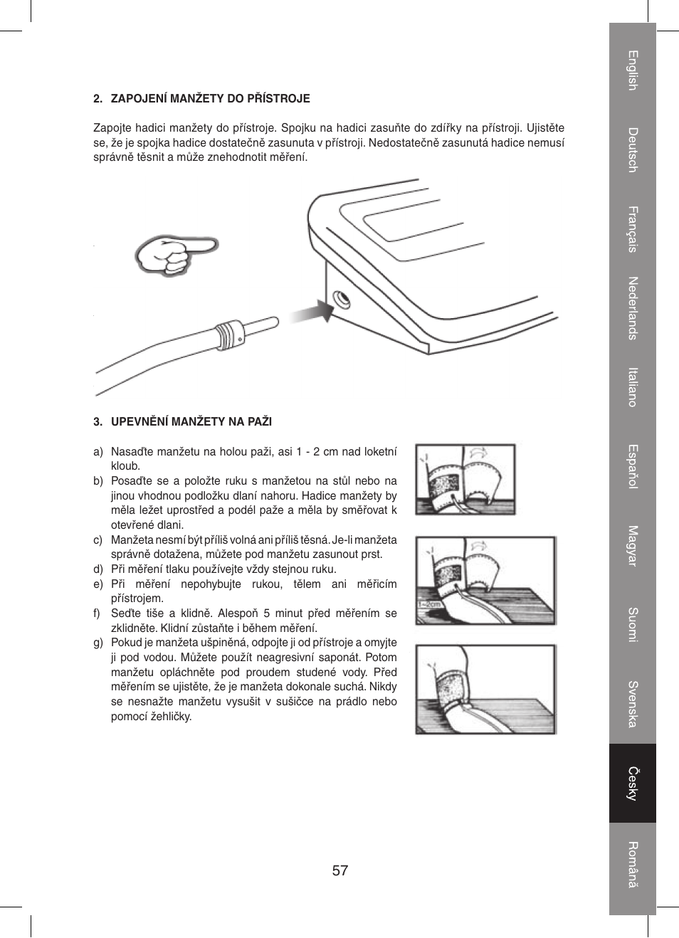 Konig Electronic Automatic blood pressure monitor User Manual | Page 57 / 68