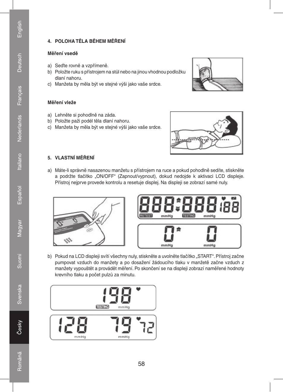 Konig Electronic Automatic blood pressure monitor User Manual | Page 58 / 68