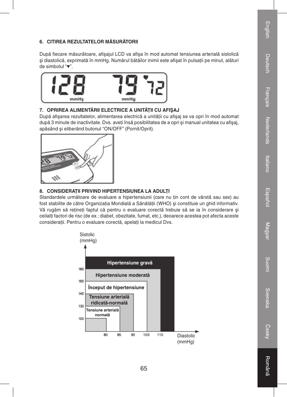 Konig Electronic Automatic blood pressure monitor User Manual | Page 65 / 68