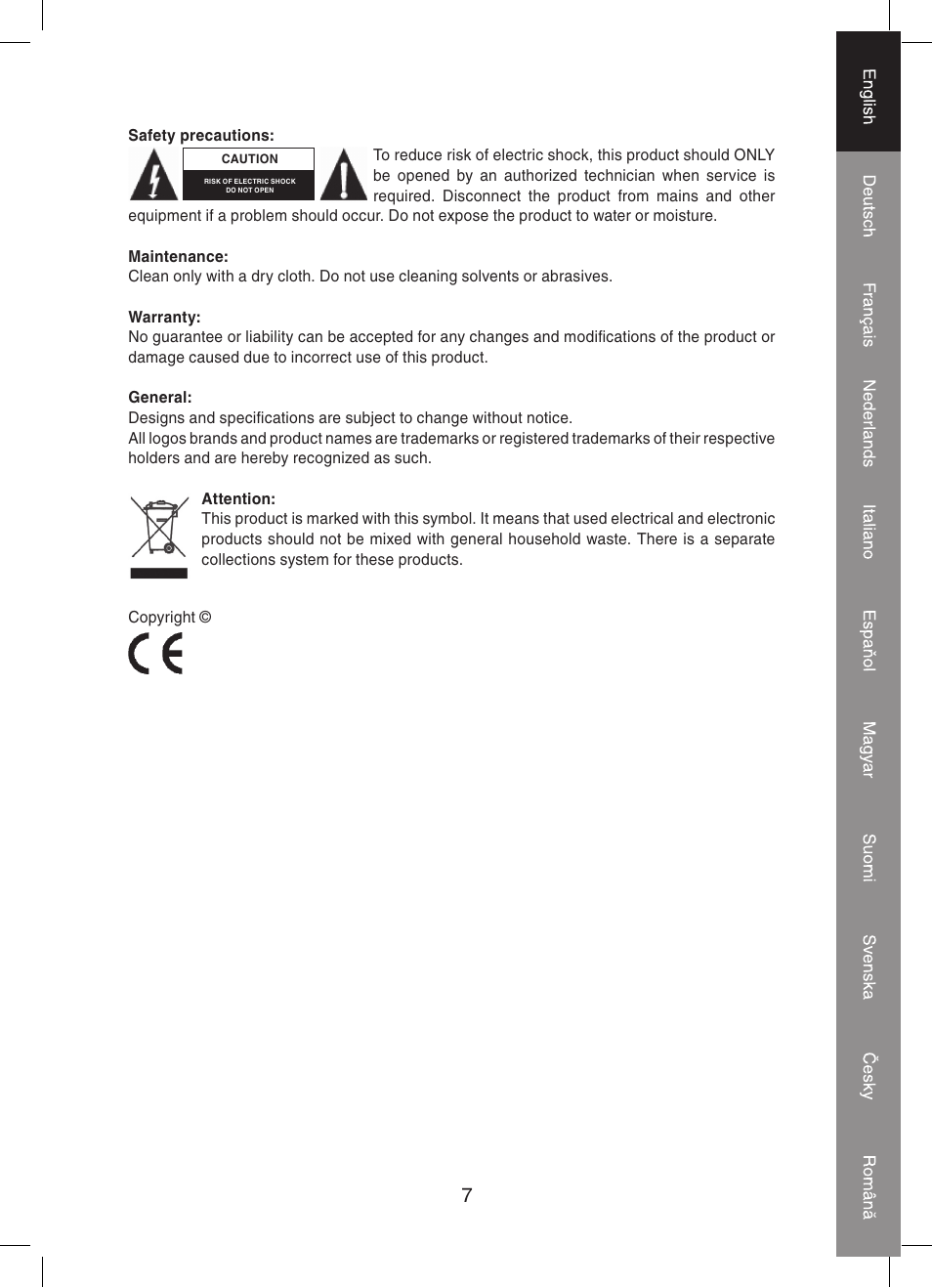 Konig Electronic Automatic blood pressure monitor User Manual | Page 7 / 68