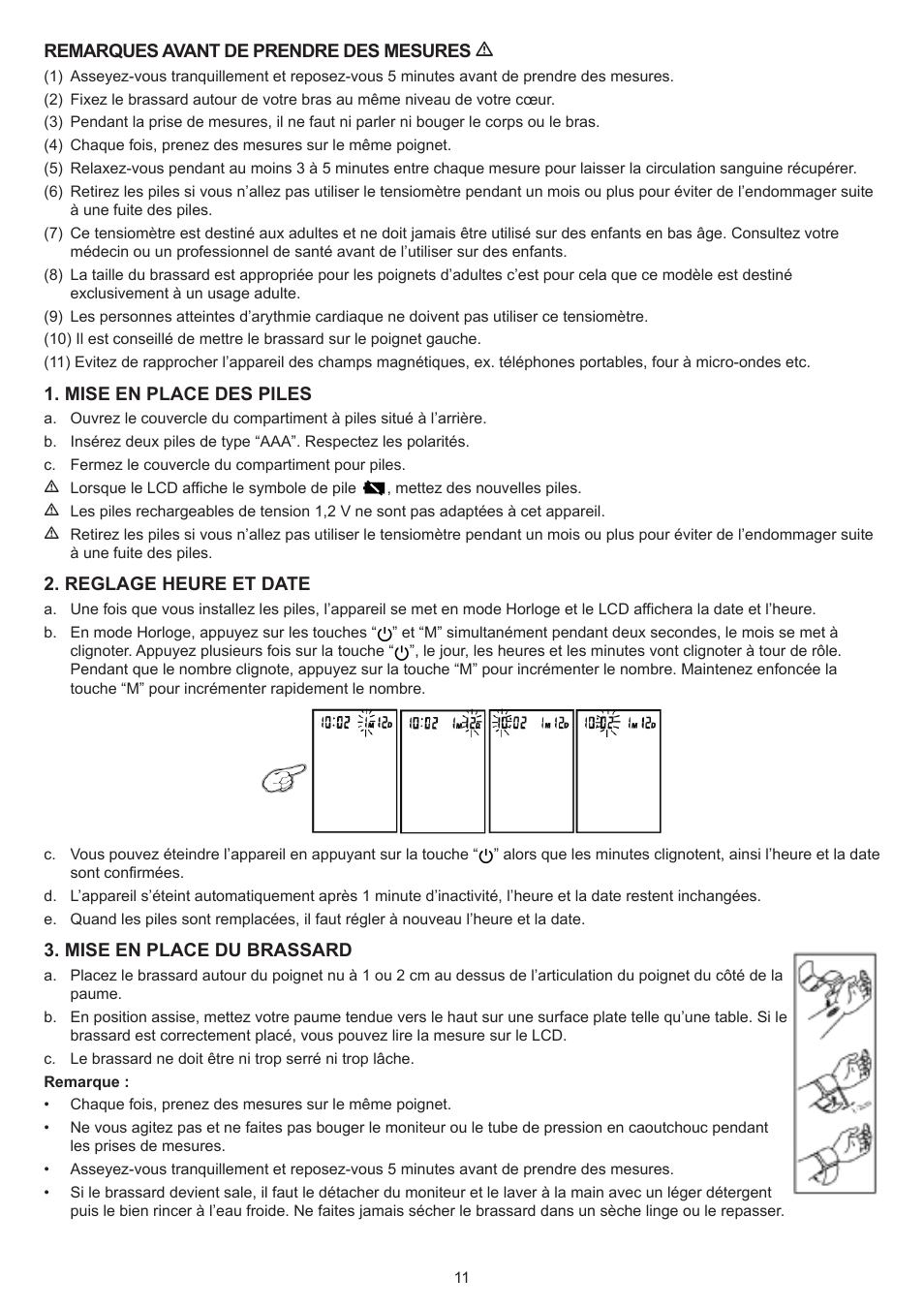 Konig Electronic Blood pressure monitor wrist User Manual | Page 11 / 51