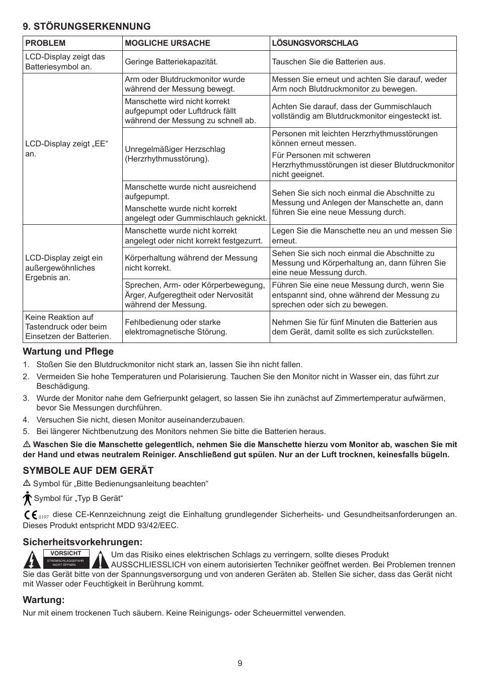 Konig Electronic Blood pressure monitor wrist User Manual | Page 9 / 51