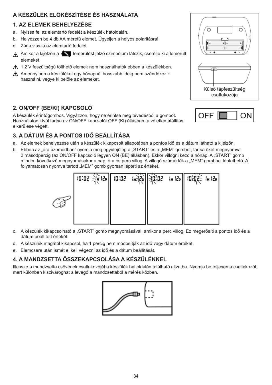 Konig Electronic Blood pressure monitor upperarm User Manual | Page 34 / 64