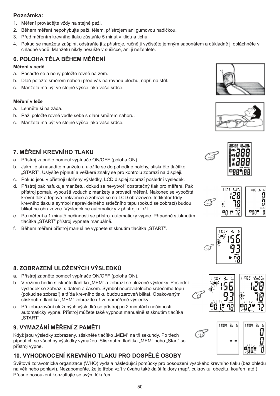 Konig Electronic Blood pressure monitor upperarm User Manual | Page 50 / 64