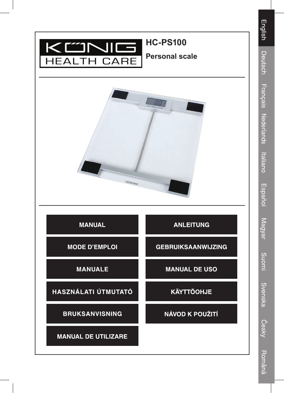 Konig Electronic Digital personal scale User Manual | 44 pages